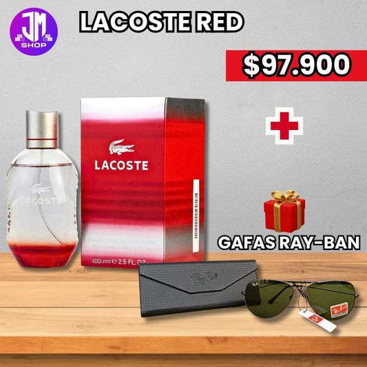 Lacoste Red 100 ml + 🎁 Gafas Ray-Ban